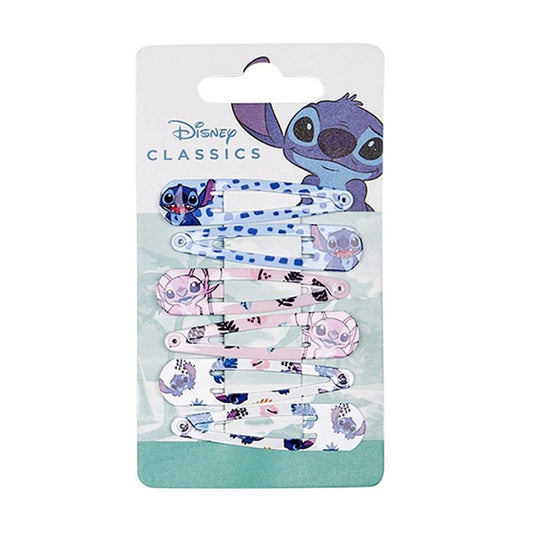 6 PIEZAS CLIP PELO MINNIE O STITCH