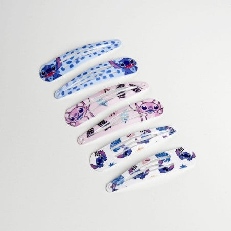 6 PIEZAS CLIP PELO MINNIE O STITCH
