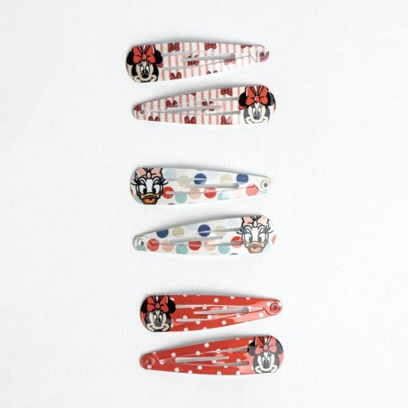 6 PIEZAS CLIP PELO MINNIE O STITCH