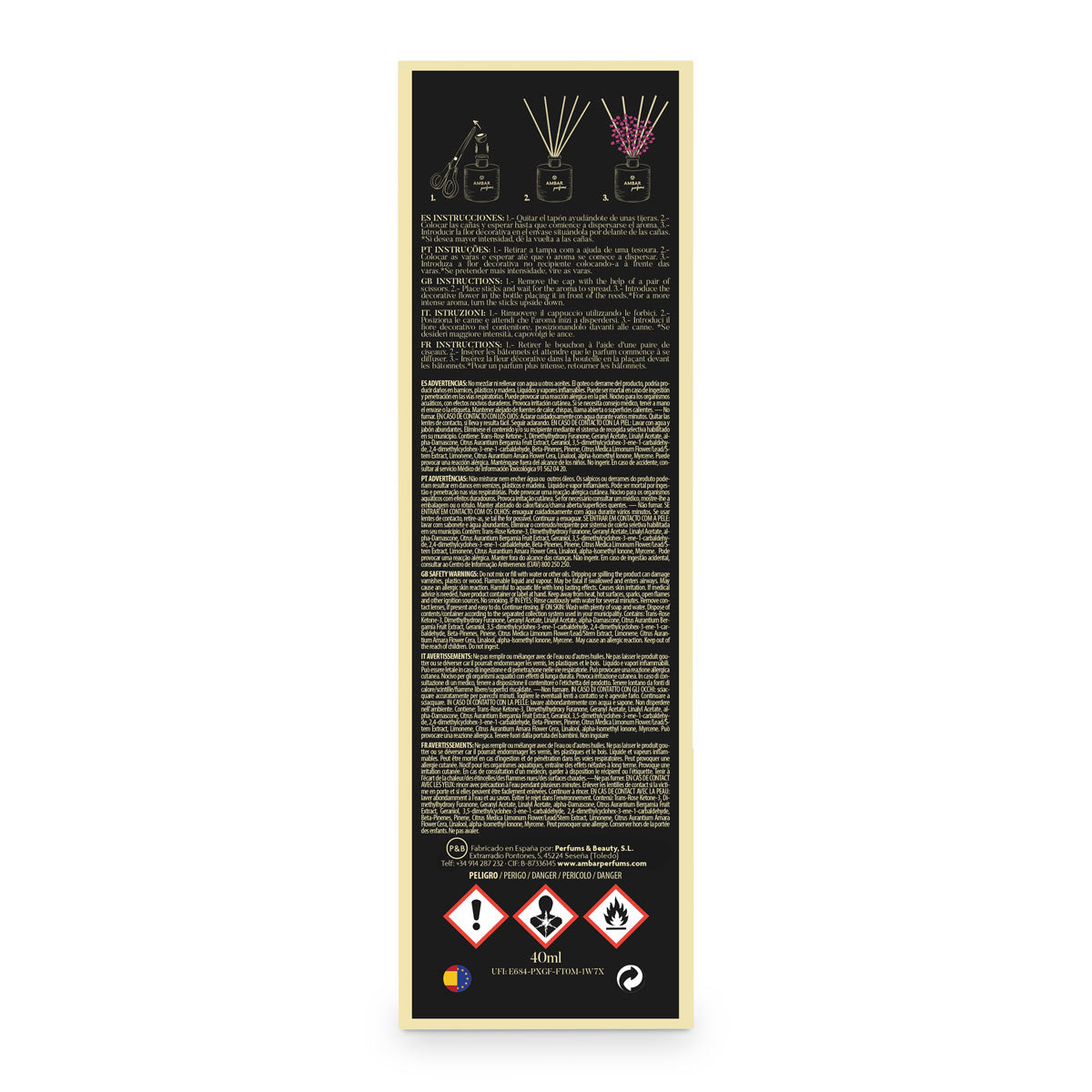 MIKADO BLACK & WHITE AMBAR