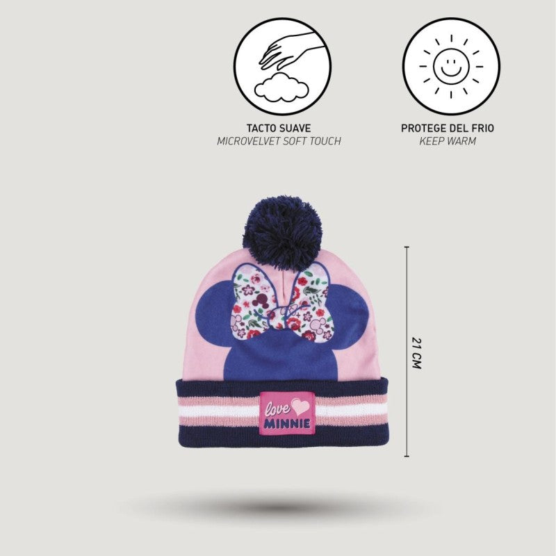 CONJUNTO 2 PIEZAS (GORRO Y GUANTES) MINNIE