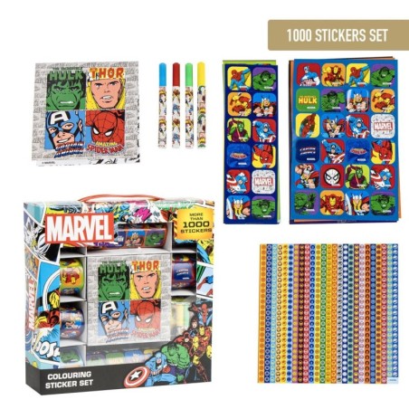 PACK 1000 PEGATINAS MARVEL