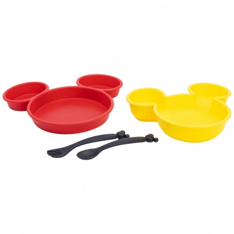 SET 4 PCS VAJILLA PP FORMA (PLATO, CUENCO Y CUBIERTOS) EN CAJA MICKEY MINNIE