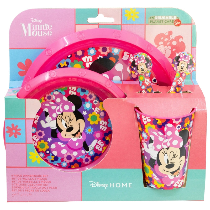 SET VAJILLA INFANTIL 5 PCS (PLATO, CUENCO, VASO Y CUBIERTOS)