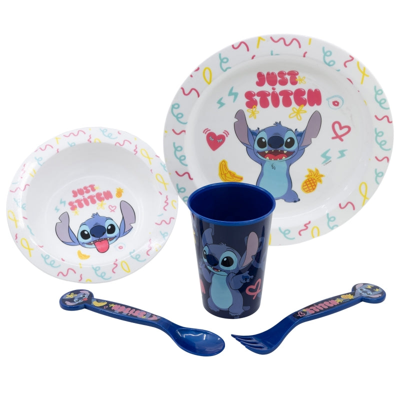 SET VAJILLA INFANTIL 5 PCS (PLATO, CUENCO, VASO Y CUBIERTOS)