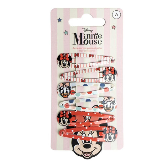 6 PIEZAS CLIP PELO MINNIE O STITCH