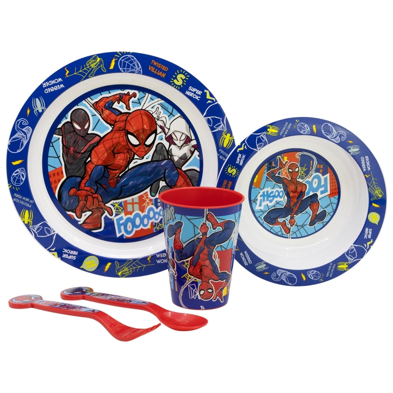 SET VAJILLA INFANTIL 5 PCS (PLATO, CUENCO, VASO Y CUBIERTOS)